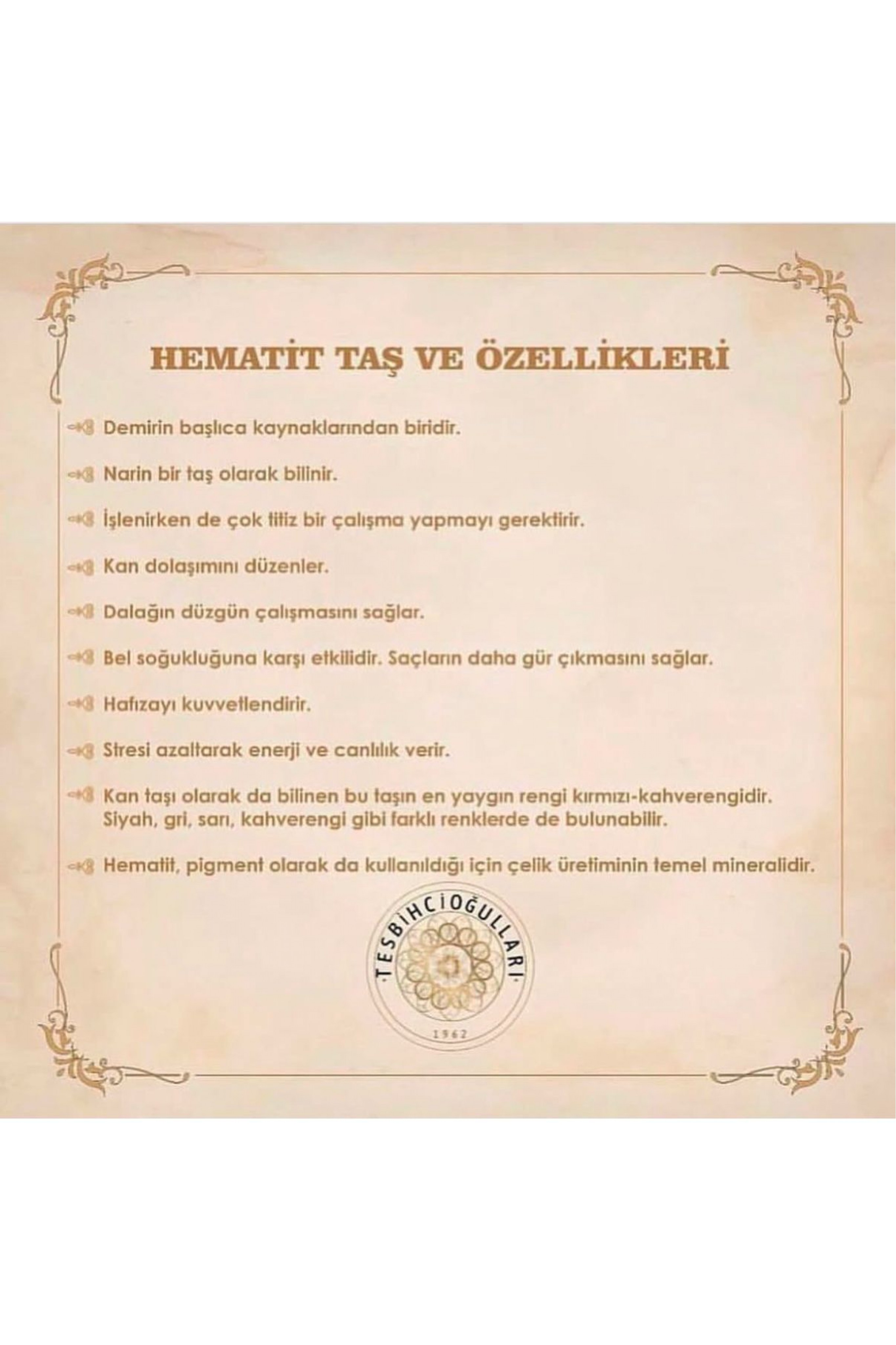 Hematit Doğaltaş Tesbih Hematit Doğaltaş Tesbih