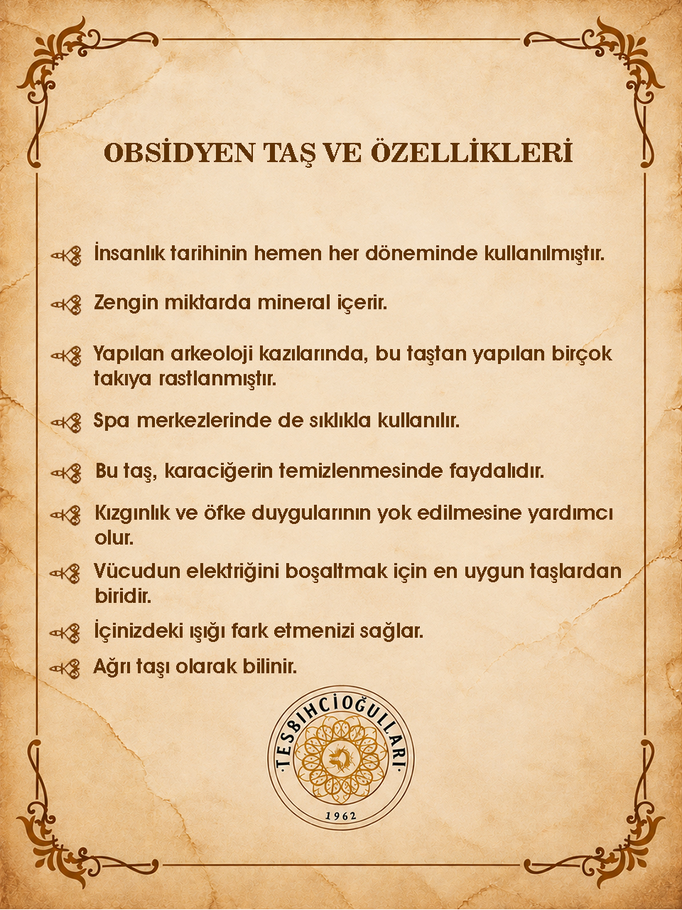 Obsidyen Doğaltaş Tesbih 3 Obsidyen Doğaltaş Tesbih